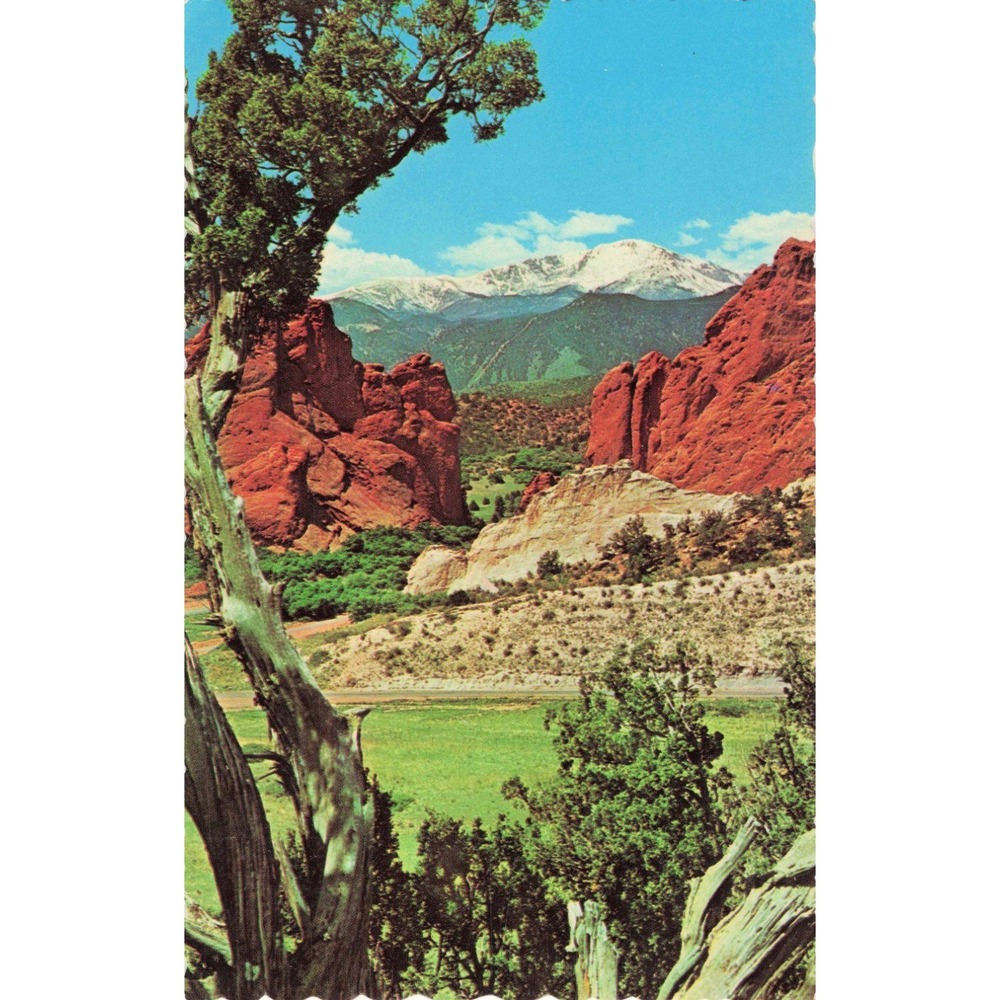 Vintage Pikes Peak Garden of the Gods Colorado Postcard #3644 Sanborn Souvenir - Picture 1 of 2